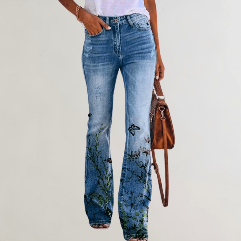 Kayleigh | Dames Broek | Flare Broek | Trendy Ontwerp - Sorata