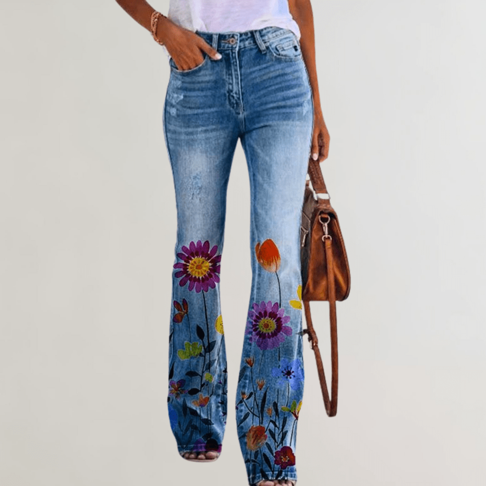 Kayleigh | Dames Broek | Flare Broek | Trendy Ontwerp - Sorata