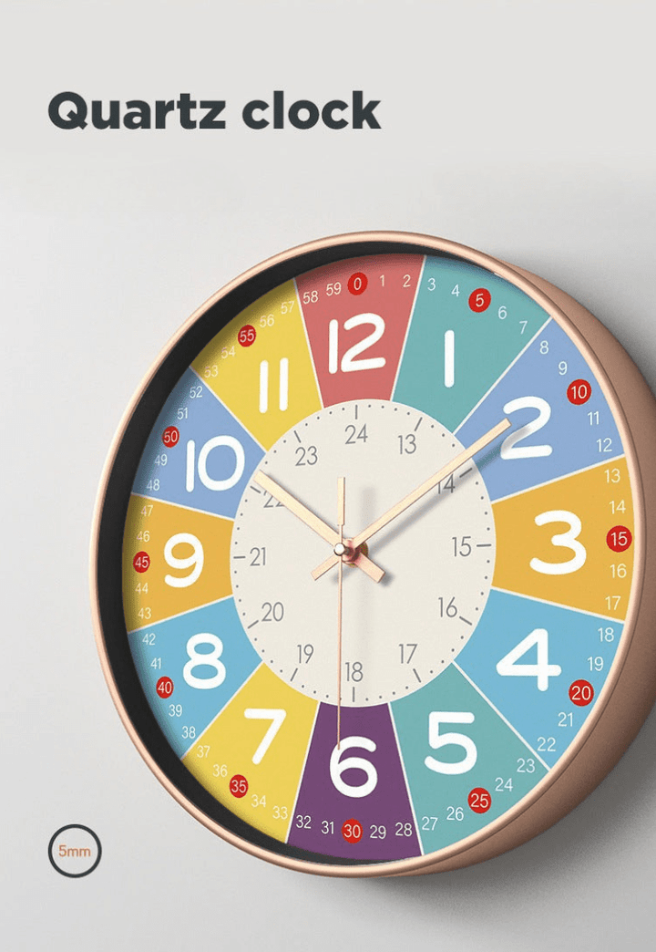 KiddoClock | Stille Wandklok Voor Kinderkamers | Voor Slaap - Of Speelruimtes - Sorata