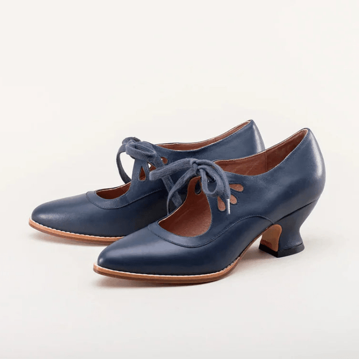 Kim - Edwardiaanse Leren Schoenen - Stijlvol & Duurzaam - Damesschoenen - Sorata