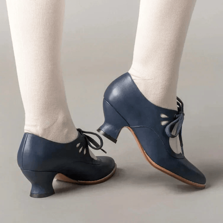 Kim - Edwardiaanse Leren Schoenen - Stijlvol & Duurzaam - Damesschoenen - Sorata