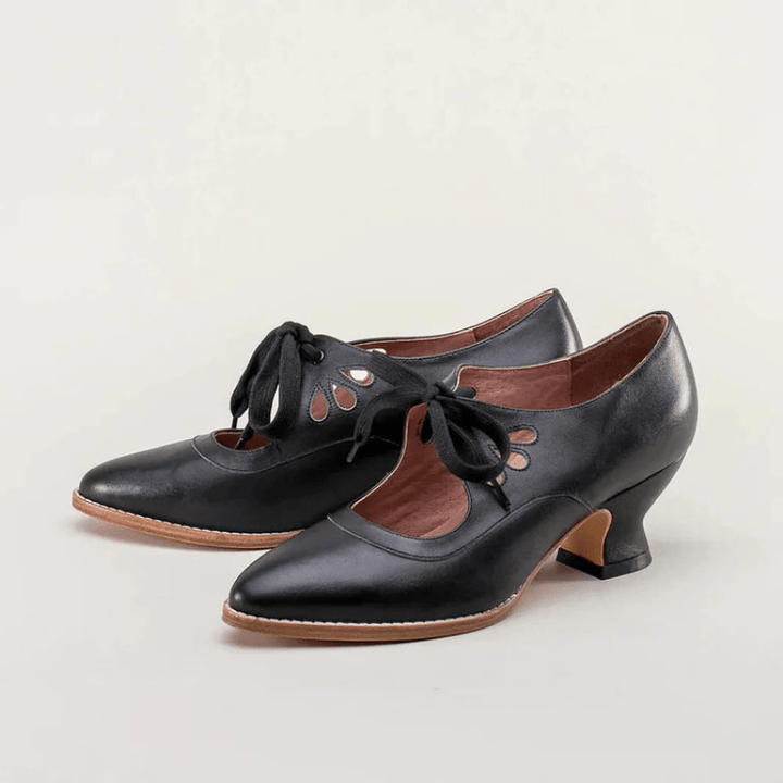 Kim - Edwardiaanse Leren Schoenen - Stijlvol & Duurzaam - Damesschoenen - Sorata