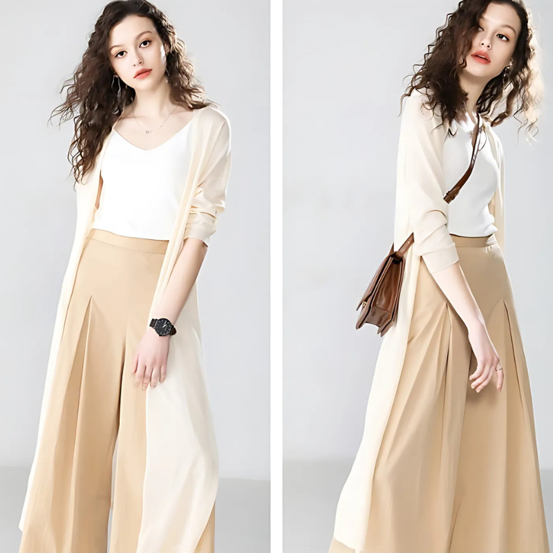Melissa | Dames Lange Vest | Elegant en Lichtgewicht Zomer Cardigan voor Vrouwen