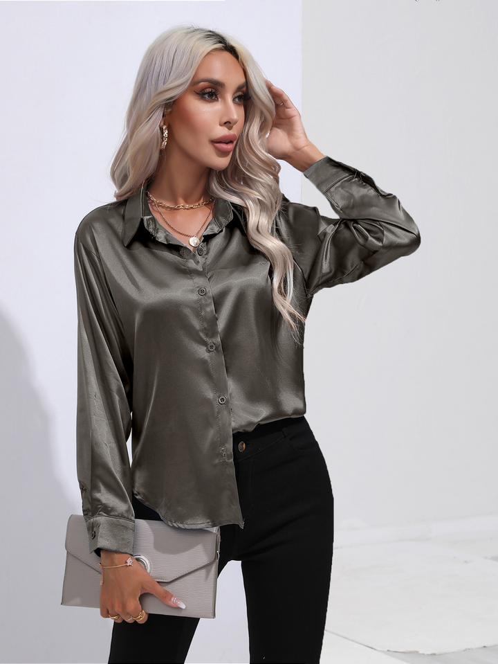 Sara | Chique Elegante Satijnen Dames Blouse