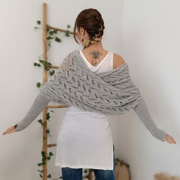Robin | Dames Boho Gebreide Omslagdoek Sjaal | Flatterend en Comfortabel voor Vrouwen