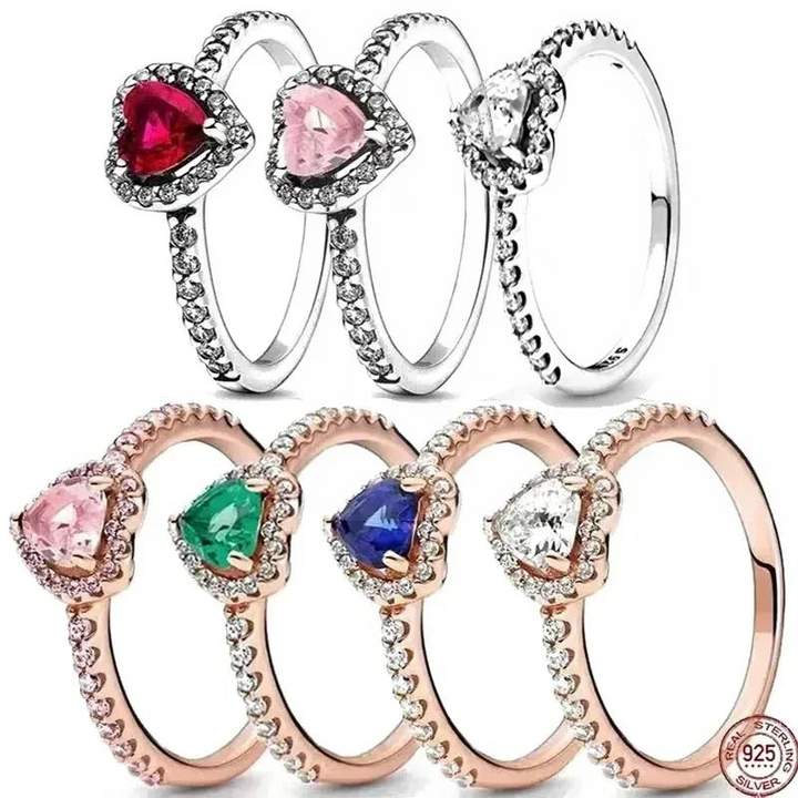 Shayan | Betoverende Dames Ring | 925 Sterling Zilver | Klassieke Hartvormig