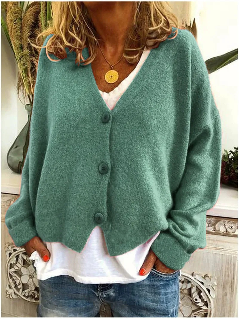 Bente | Comfortabele V-Hals Cardigan | Dames Sweater | Jumper Vest | Zachte Stof