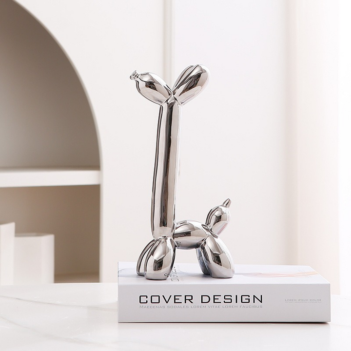 Plups | Ballon Hond Sculptuur | Stijlvolle Toevoeging Aan Je Woonkamer Of Kantoor