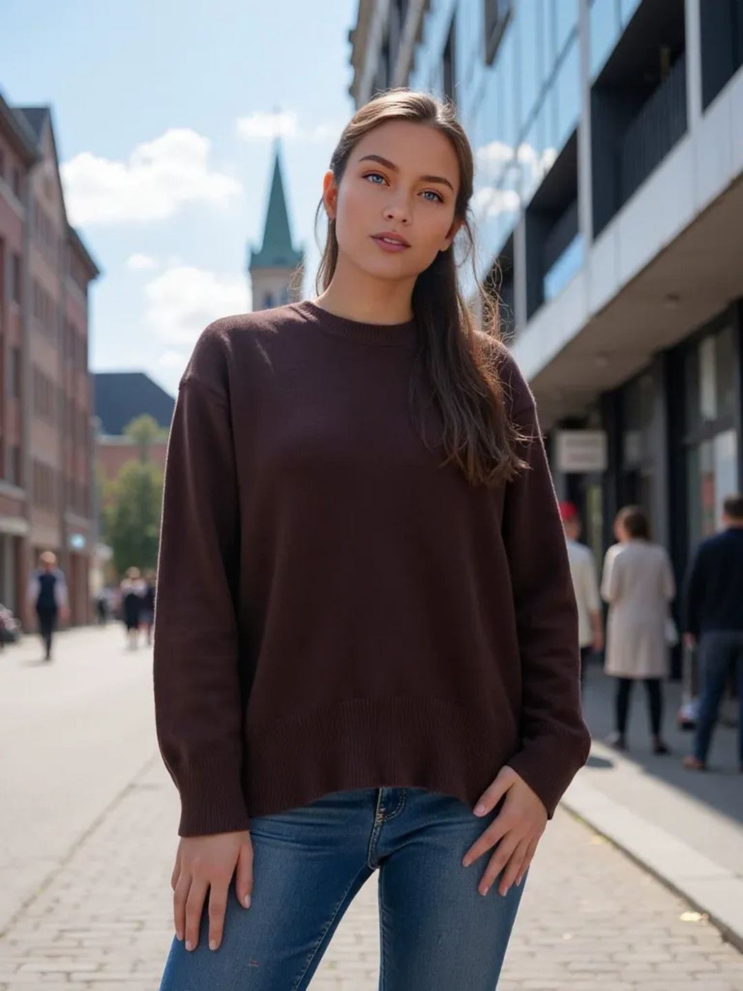 Perry | Dames Jumper Sweater | Pullover Oversized Trui