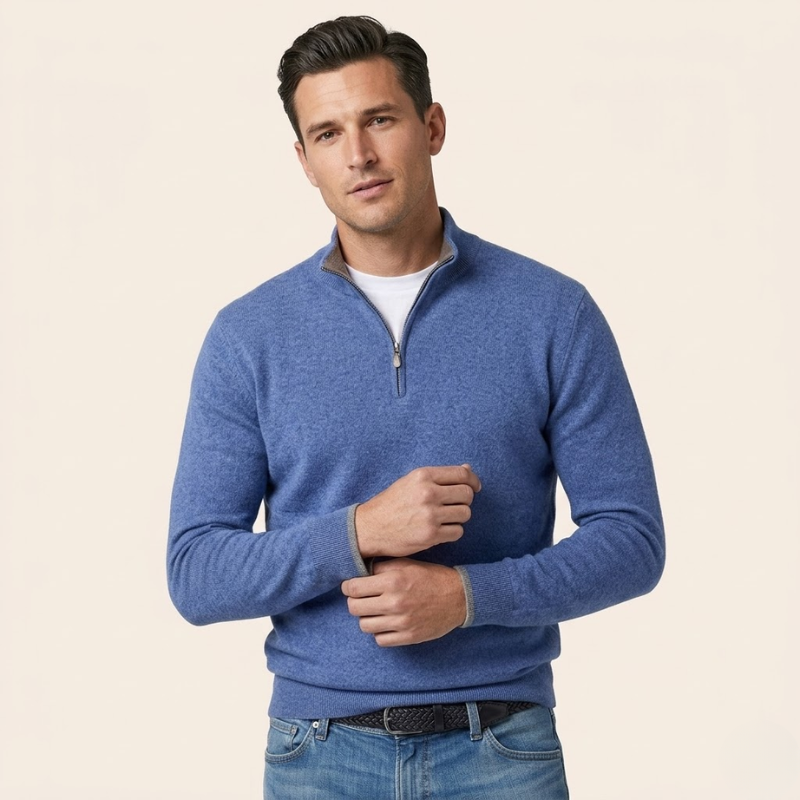 Sorata | Heren Merinowollen V-Hals Trui | Klassiek Elegant