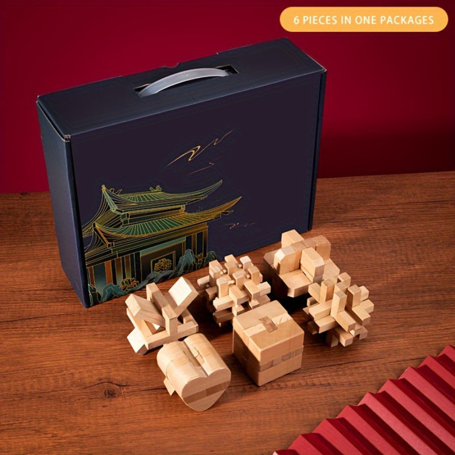 MindFight | Houten Puzzelset | Kongming Locks | Geavenceerde Moeilijkheidsgraad