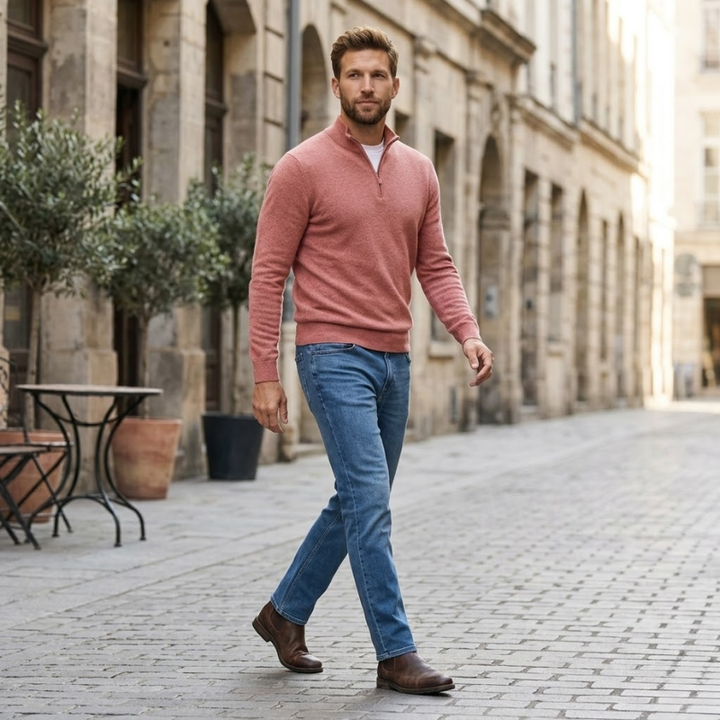 Sorata | Heren Merinowollen V-Hals Trui | Klassiek Elegant