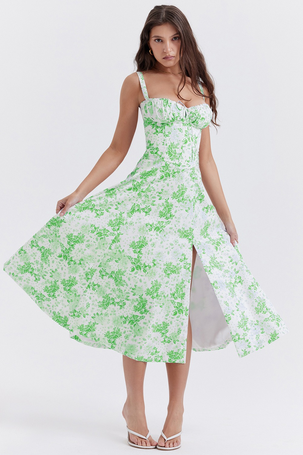 Bella | Dames Midi-Jurk met Fijne Spaghettibandjes & Trekkoord | Comfortabel & Trendy