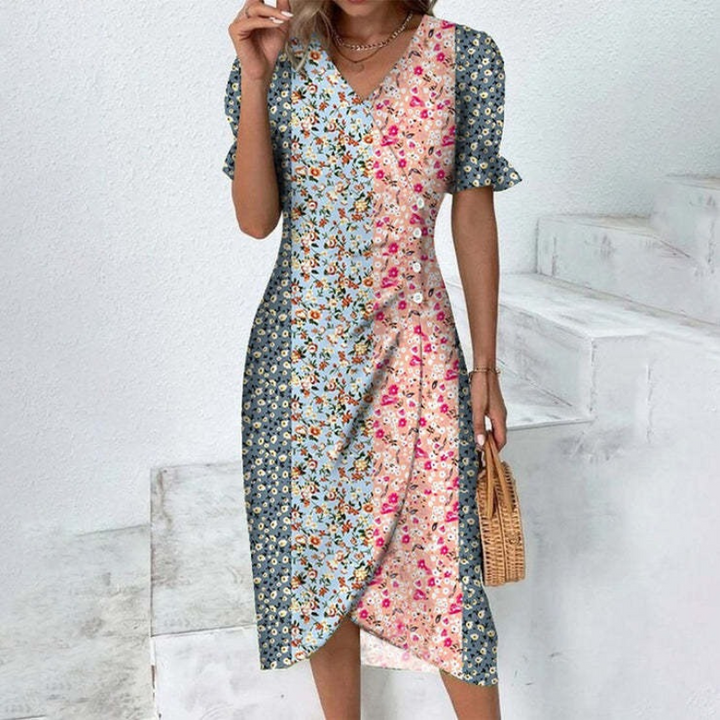 Fiona | Elegante Midi Dames Zomerjurk