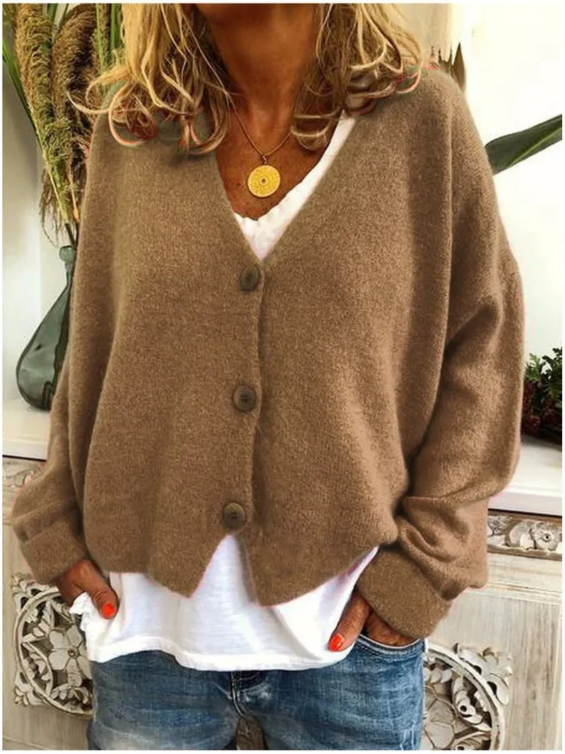 Bente | Comfortabele V-Hals Cardigan | Dames Sweater | Jumper Vest | Zachte Stof