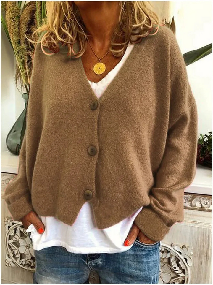 Bente | Comfortabele V-Hals Cardigan | Dames Sweater | Jumper Vest | Zachte Stof