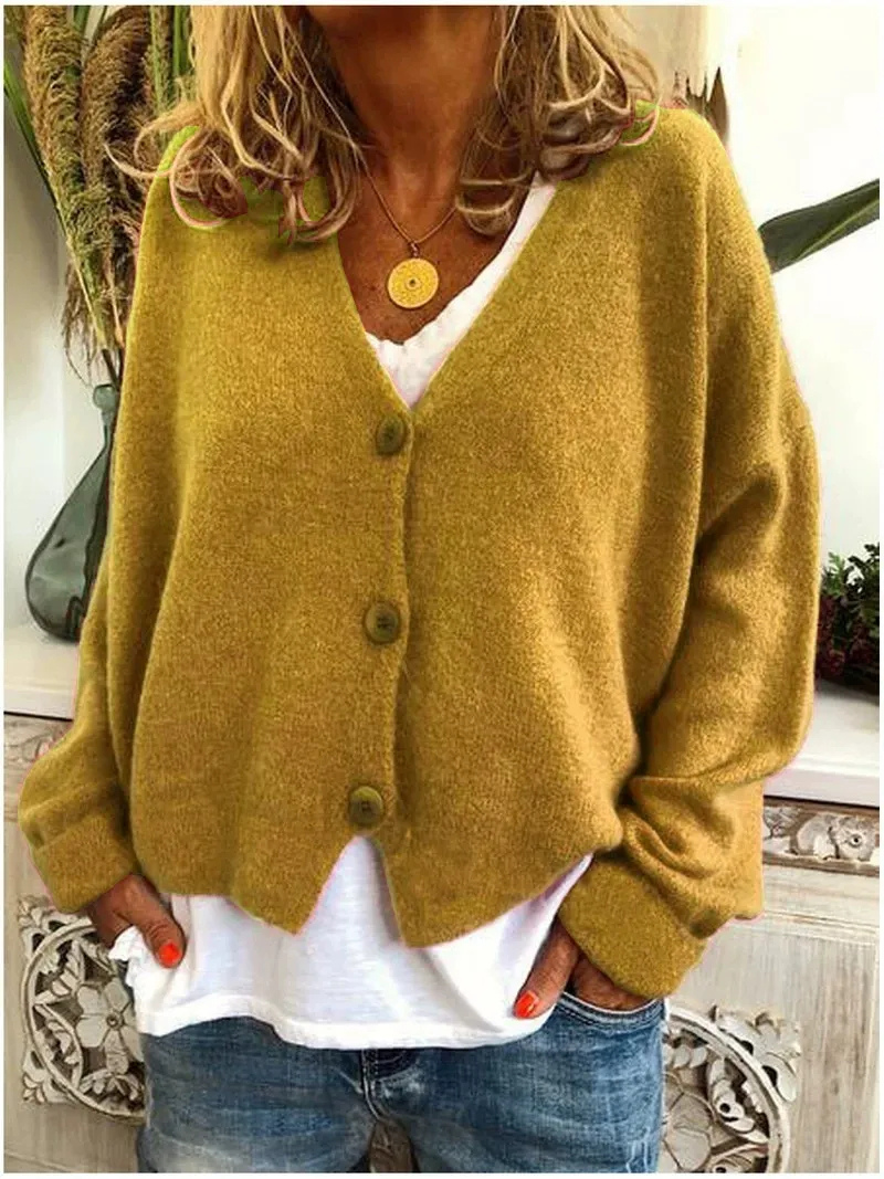 Bente | Comfortabele V-Hals Cardigan | Dames Sweater | Jumper Vest | Zachte Stof