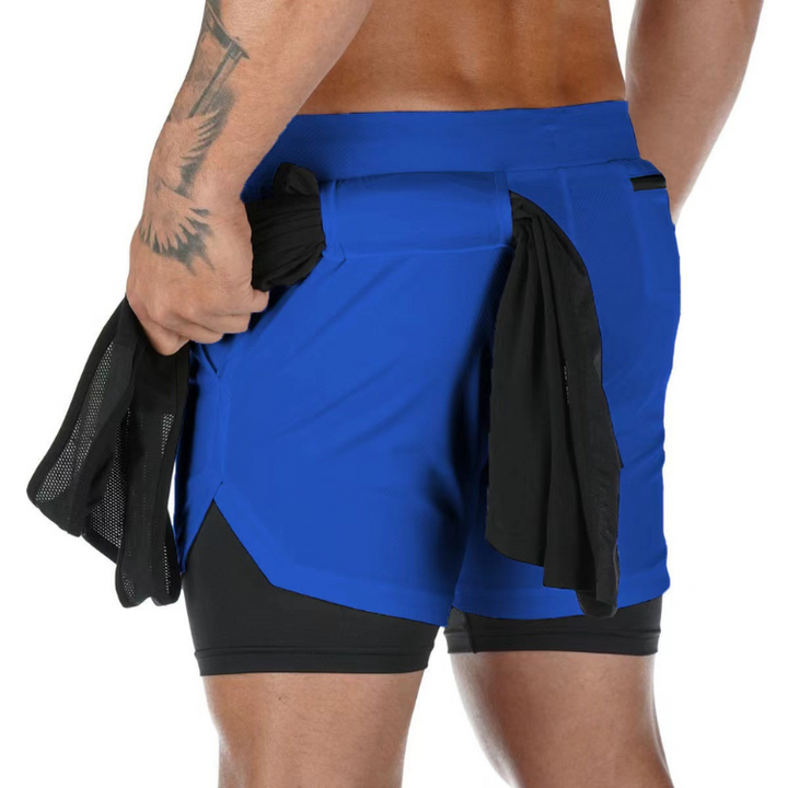 Arwin | Heren Hardloop Sport Shorts | Korte Broek Met Dubbele Laag