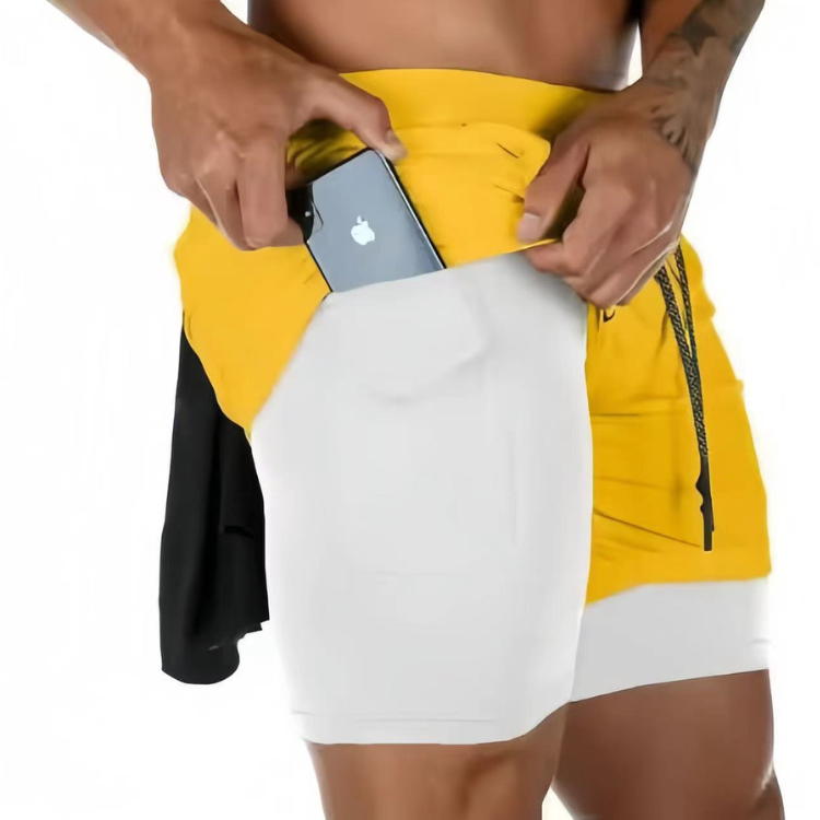Arwin | Heren Hardloop Sport Shorts | Korte Broek Met Dubbele Laag