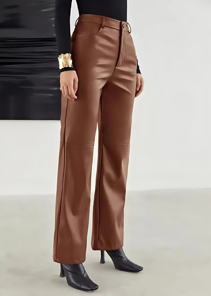 Timma | Leren Broek Voor Dames | Slanke Silhouet