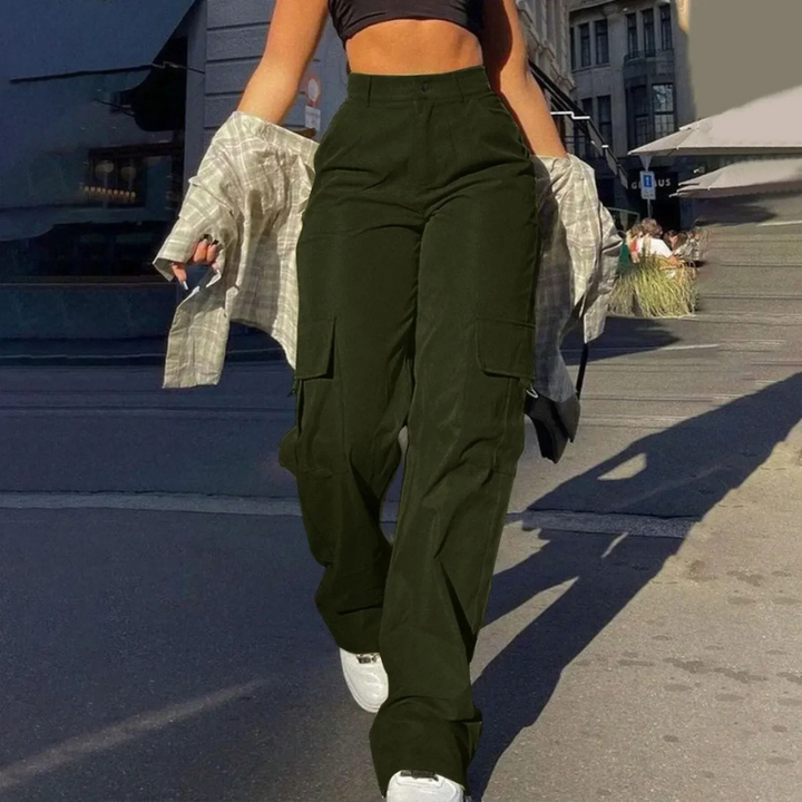 Pamela | High-Waist Cargo Broek Voor Dames