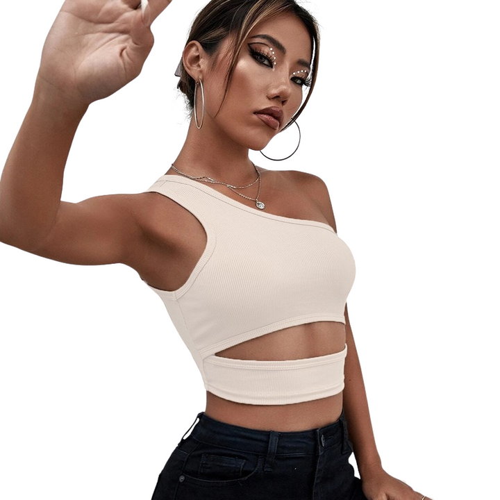Elara - Topjes Dames - Seamless Crop Top - Cut-Out Detail - Comfort & Casual