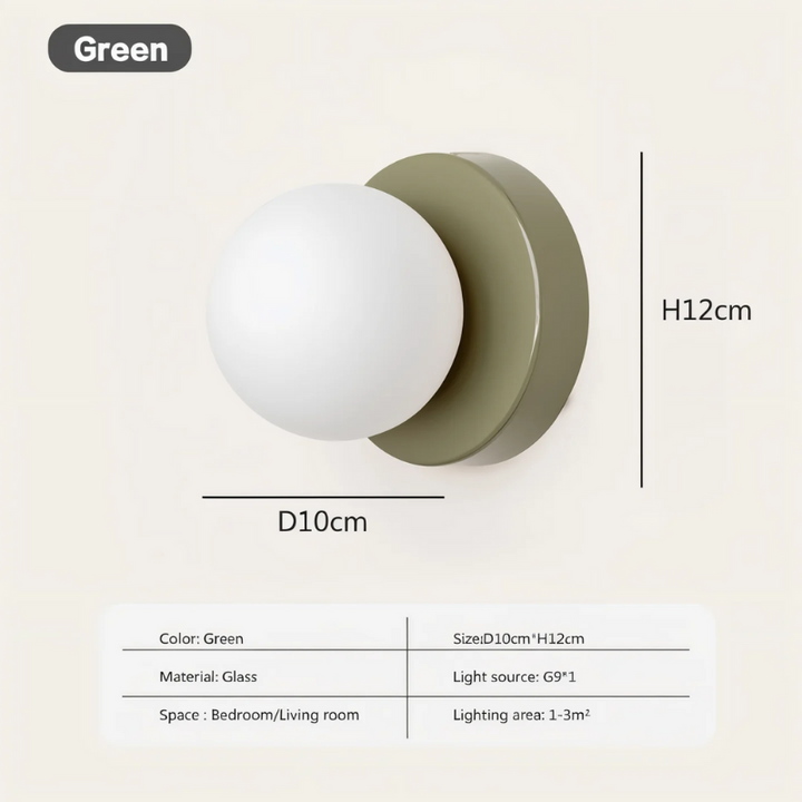 Demora | Luxe Wandlamp | Moderne LED Wandverlichting Met Glazen Bol