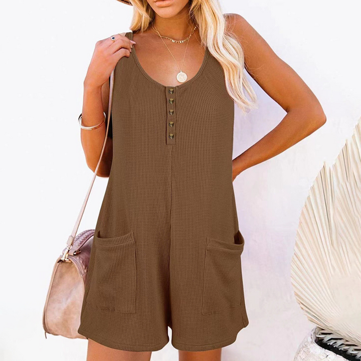 Mientje | Dames Moeiteloze Stijl Romper | Mouwloze romper shorts voor vrouwen