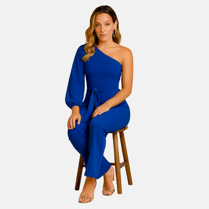 Siara | Retro Dames Jumpsuit | Single Sleeve En Hoge Taille