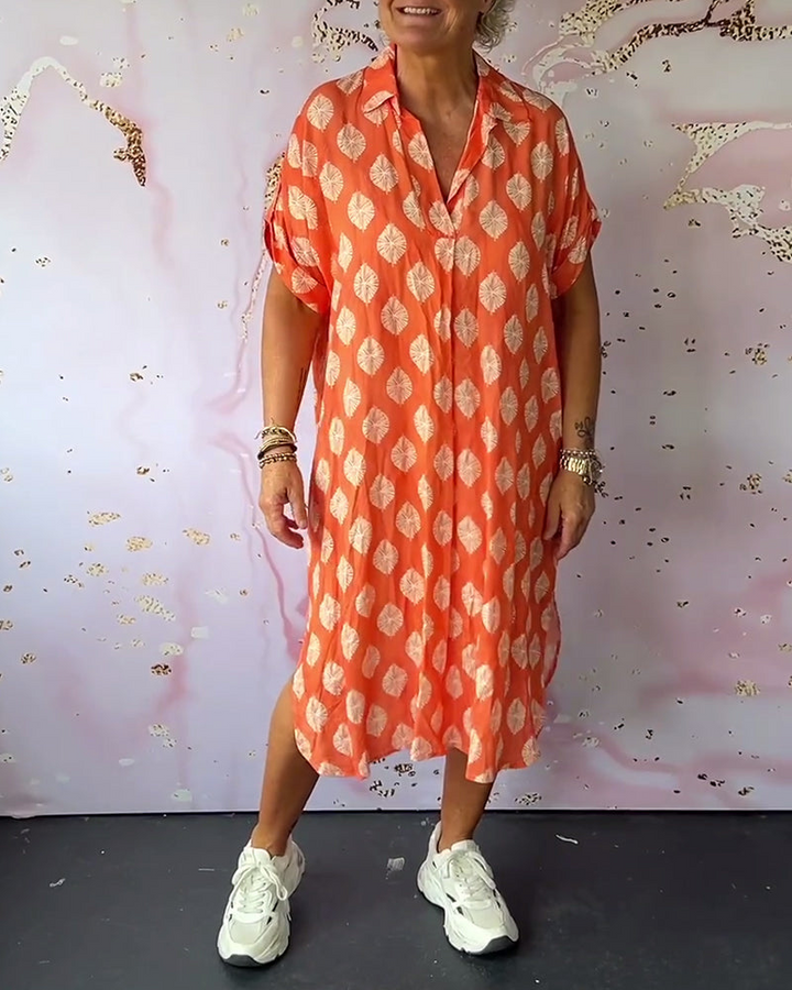 Vida | Luchtige Loose Fit Midi Jurk | Prachtige Zomerjurk