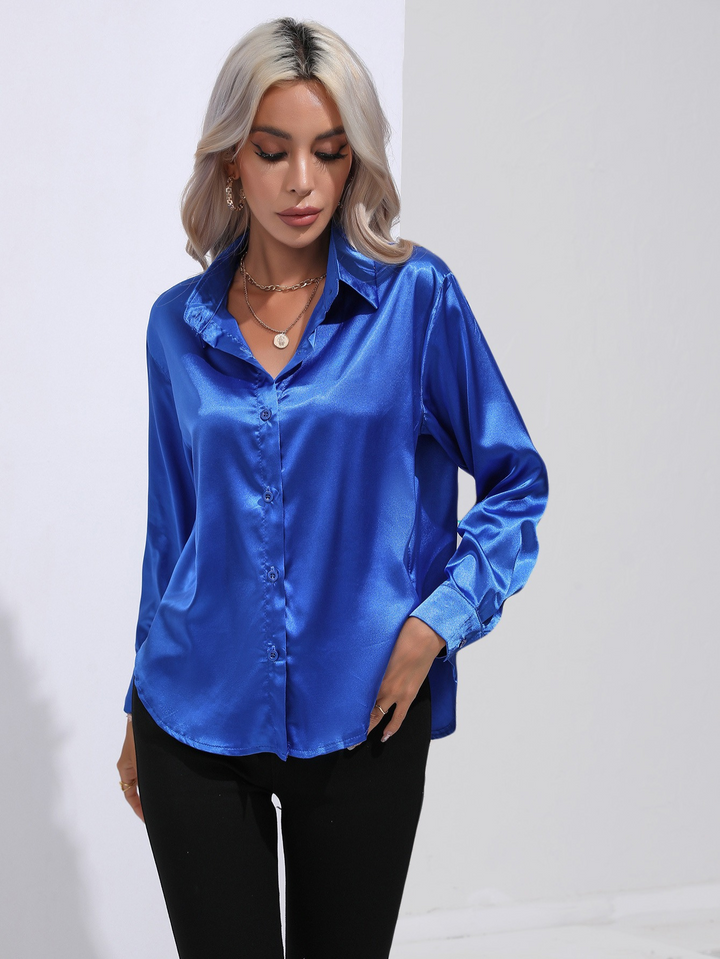 Sara | Chique Elegante Satijnen Dames Blouse