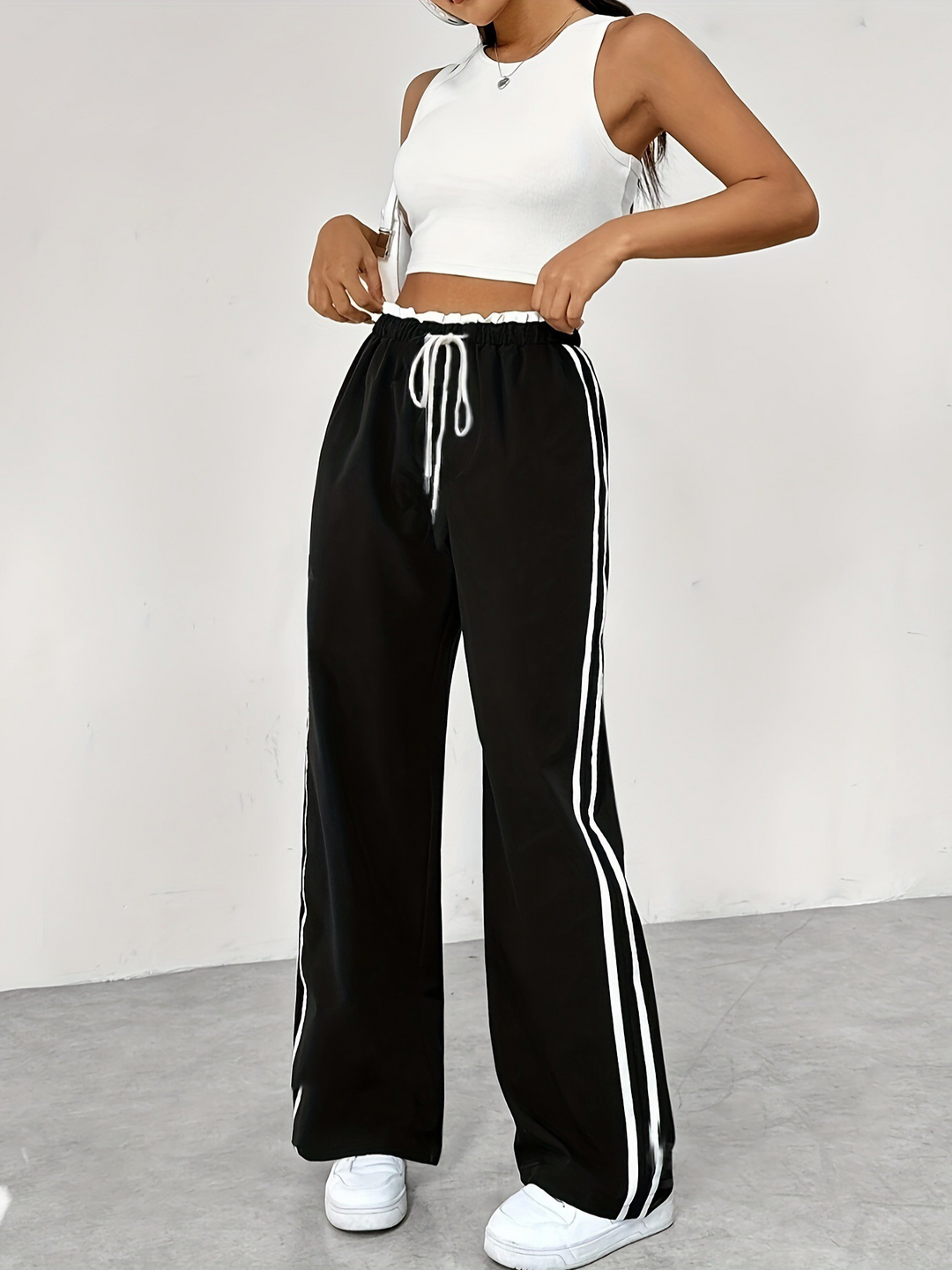 Rosalia | Dames Trendy Sportieve Wide-Leg Broek | Joggingbroek Stijl voor Vrouwen