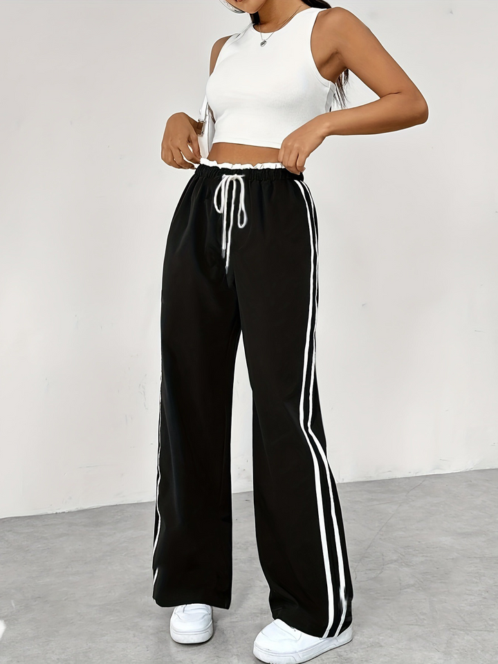 Rosalia | Dames Trendy Sportieve Wide-Leg Broek | Joggingbroek Stijl voor Vrouwen