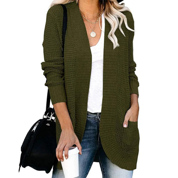 Cheny | Zacht Gebreid Dames Cardigan | Relaxed Vest Met Zakken