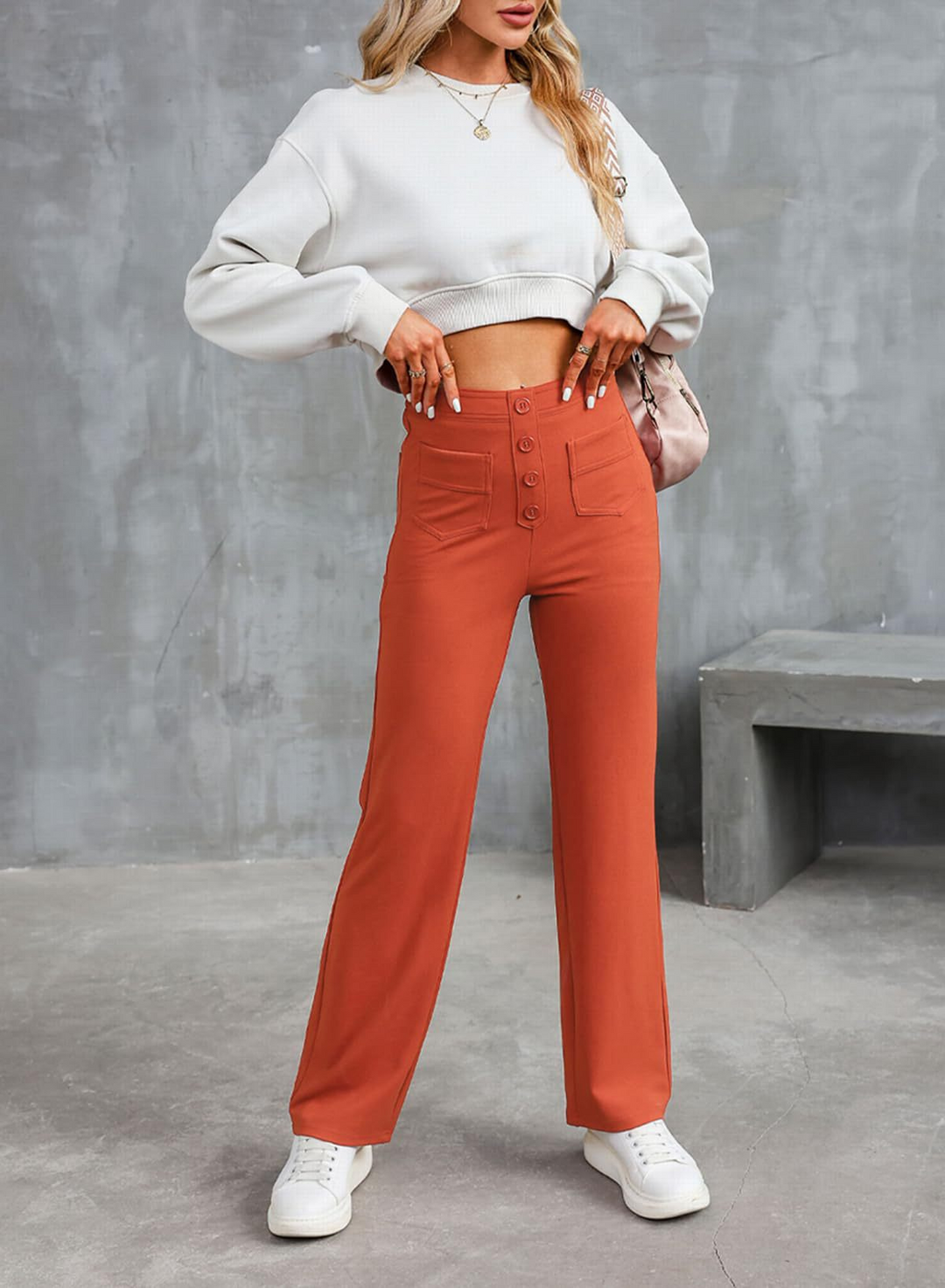 Loren | Dames Hoge Taille Wijde Broek voor Casual Comfort voor Vrouwen