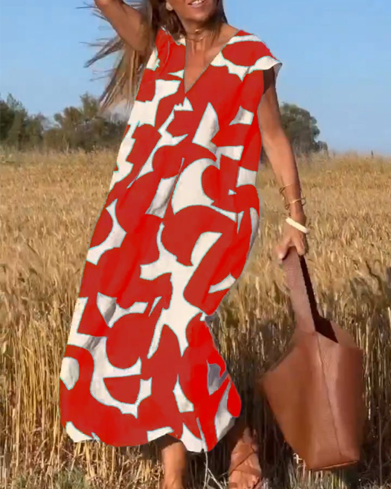 Mary | Dames Jurk | Vrouwen Zomerjurk met V-hals