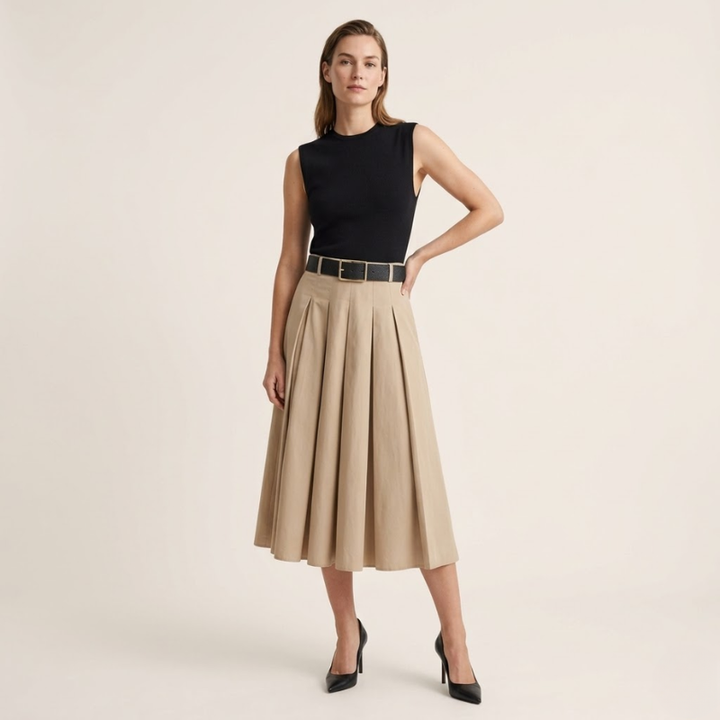 Sorata | Midi-Jurk voor Dames – Verfijnde Gedrapeerde Stijl