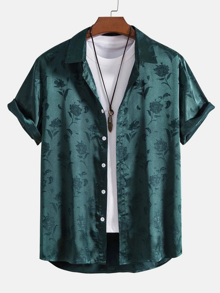 Dave | Casual Heren Shirt | Met Bloemenmotief | Zomerse Stijl