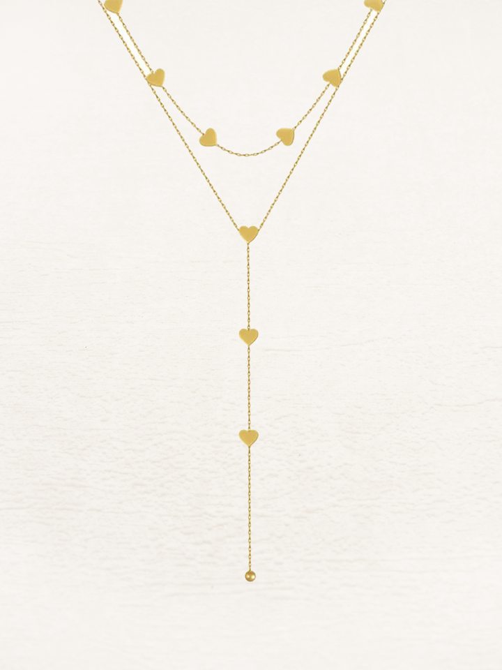 Zoella | Romantische Gelaagde Gouden Ketting Met Hartjes