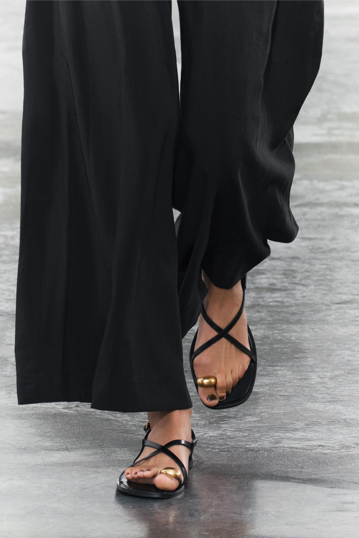 Sibel | Dames Elegante Minimalistische Sandaal met Metallic Accent voor Vrouwen
