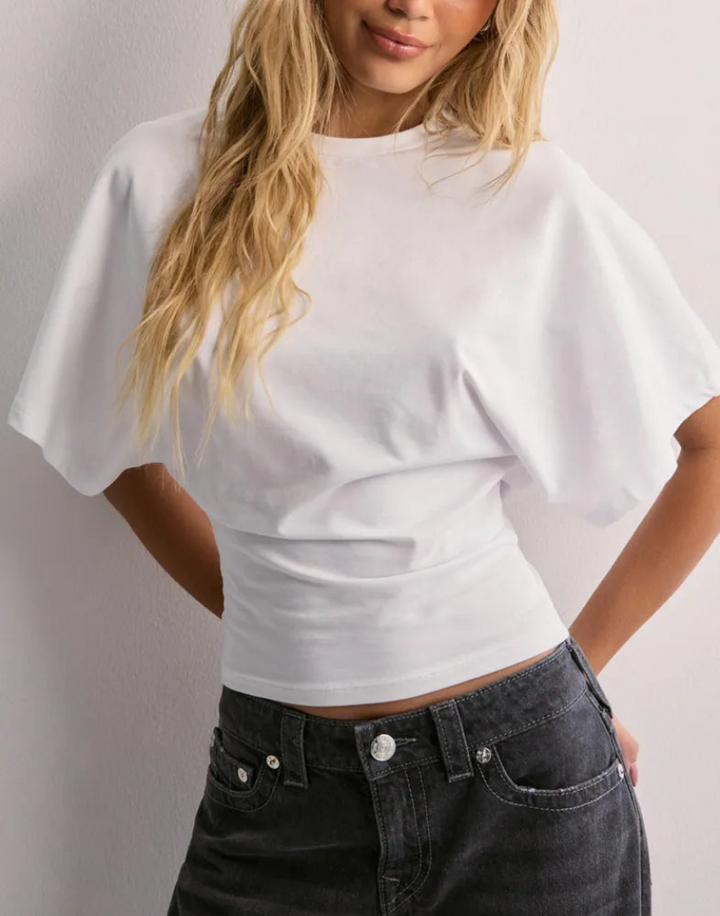 Amy | Dames Top | Trendy T-shirt Met Wijde Mouwen