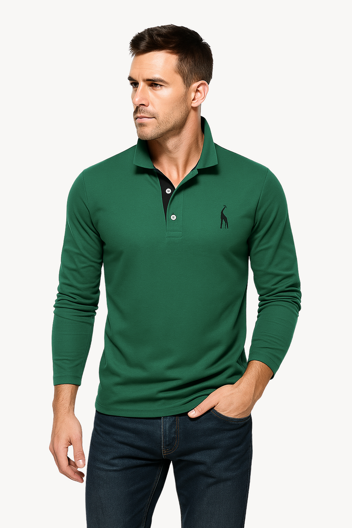 Simran | Heren Polo Shirt Met Lange Mouwen