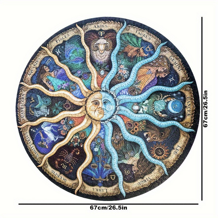 Youniverse | Zodiac Ronde Puzzel Voor Volwassenen | 1000 Stukjes