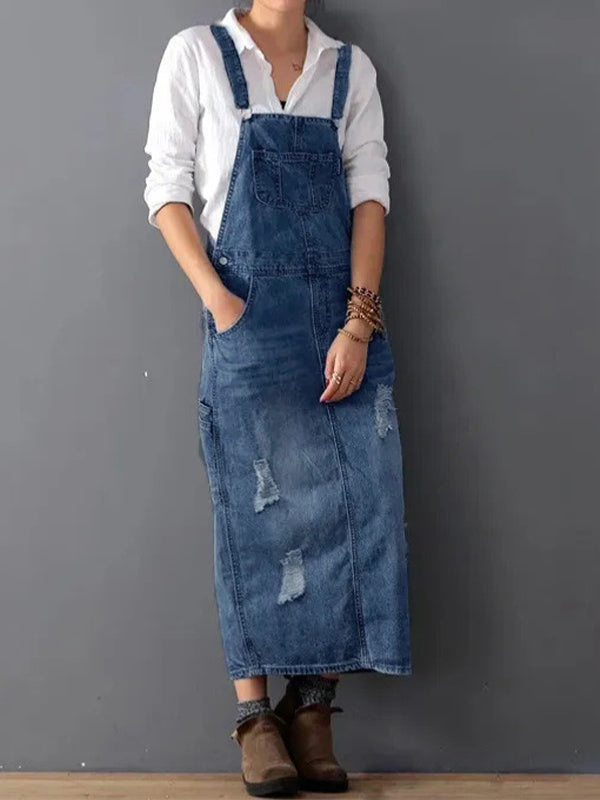 Mirella | Dames Denim Spijker Overall voor Vrouwen