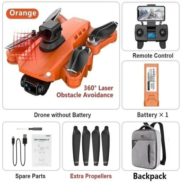 Symfa | Pro Drone | 8K HD Drone Met Dubbele Camera, GPS, en Borstelloze Motoren