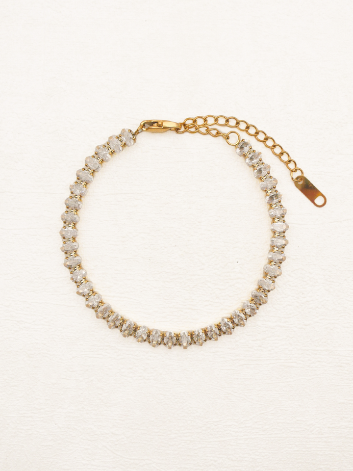 Zuley | Dames Tennis Armband Ovaal Goud | Elegante Bracelet voor Vrouwen