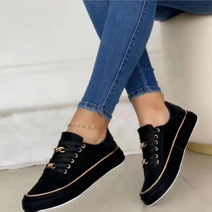 Isabella | Dames Sneakers Kettingleer | Trendy Vrouwen Schoenen