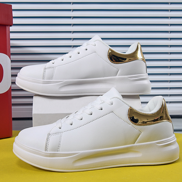 Queen | Dames Lederen Sneakers Wit | Sportieve Vrouwen Schoenen