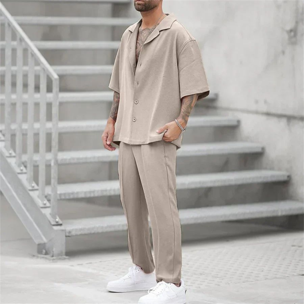 Gilliano | Heren Zomerset | Luchtige Mannen Broek & Overhemd Shirt