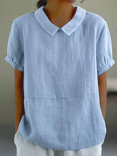 Sophia | Trendy Dames Top | Shirt Met Kraag | Comfortabele Pasvorm